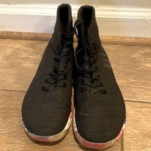 Hight-top Black Wild Trainer - Black Wild - 7.5 Nobull. Black and rainbow bottom